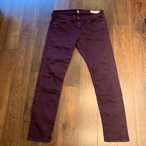 Rag & Bones wine coloured jeans